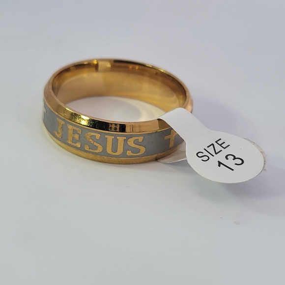 Jesus Religious Gold plated Rings - Picture 2 of 7